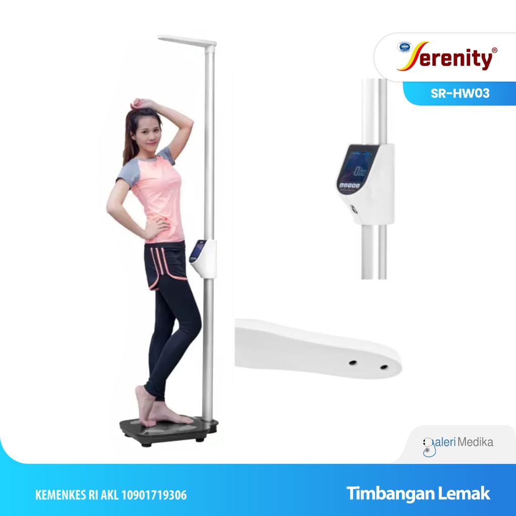 Serenity SR-HW03 Ultrasonic Body Fat Analyzer - Alat Ukur Berat dan Tinggi Badan Digital