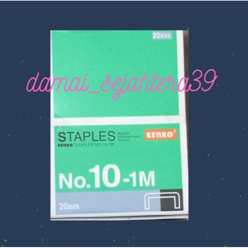 

Isi Staples Kenko No. 10-1M (1 pak isi 20 kotak)