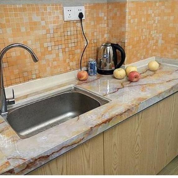 Ready Banyak  Wallpaper Dapur Anti Air Panas Minyak & Api Kitchen Set Kamar Mandi Wallpaper Premium