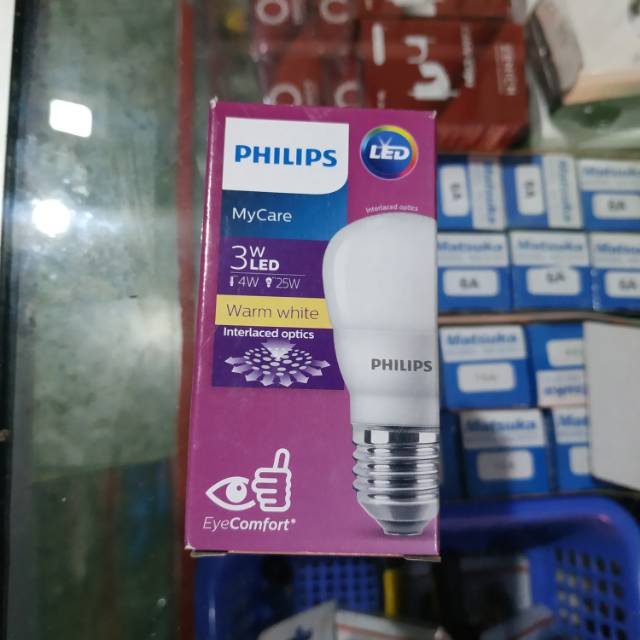 Lampu LED Philips warm  white 3 watt