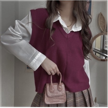 KANI VEST ROMPI RAJUT KNIT 12 get - Rompi Rajut Wanita - rompi basic