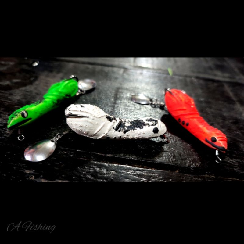 SOFT FROG 3D SLIM 6CM MELAS LURE I UMPAN CASTING IKAN GABUS DAN TOMAN HARUAN