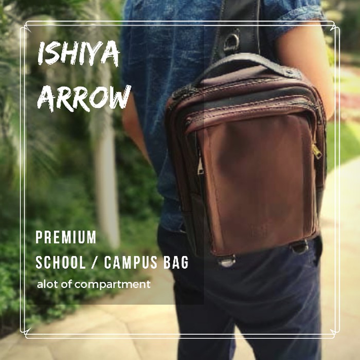 Tas Selempang/Tas Ipad Pria (Muat A4). -Tas Ishiya Arrow (Original)-