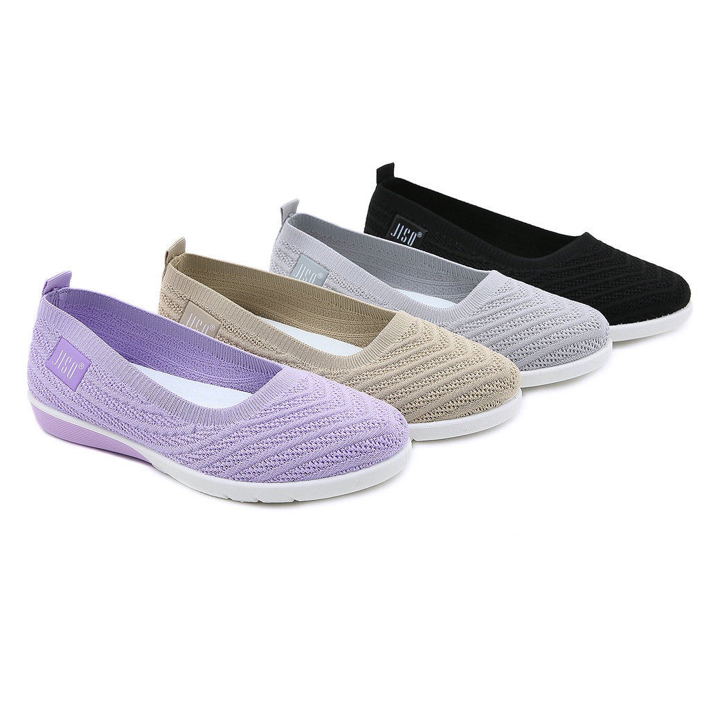 JISO S901 / Sepatu Flat shoes Rajut Wanita Import