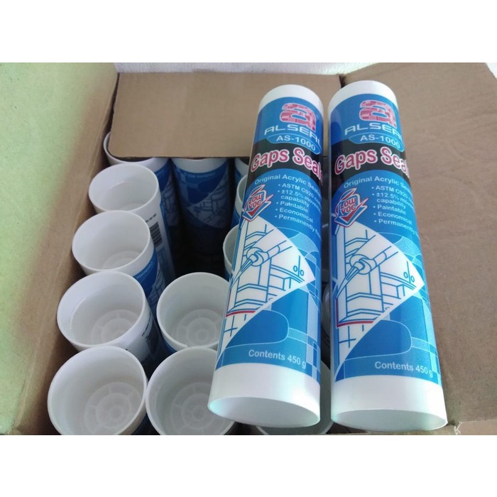 LEM BOTOL ALSEAL/ Lem Acrylic Sealant/SAPS SEALER/Paintable Silicone/sealant interior acrylic kayu Boscos Housing gaps lem/ALSEAL Lem Super Seal Gap Filler 450g (Acrylic Sealant) Tahan BERKUALITAS