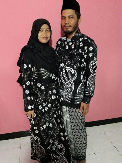 Big Size Jumbo Size Fit Xxl Ld 110 Cm Couple Batik Model Gamis Warna Hitam