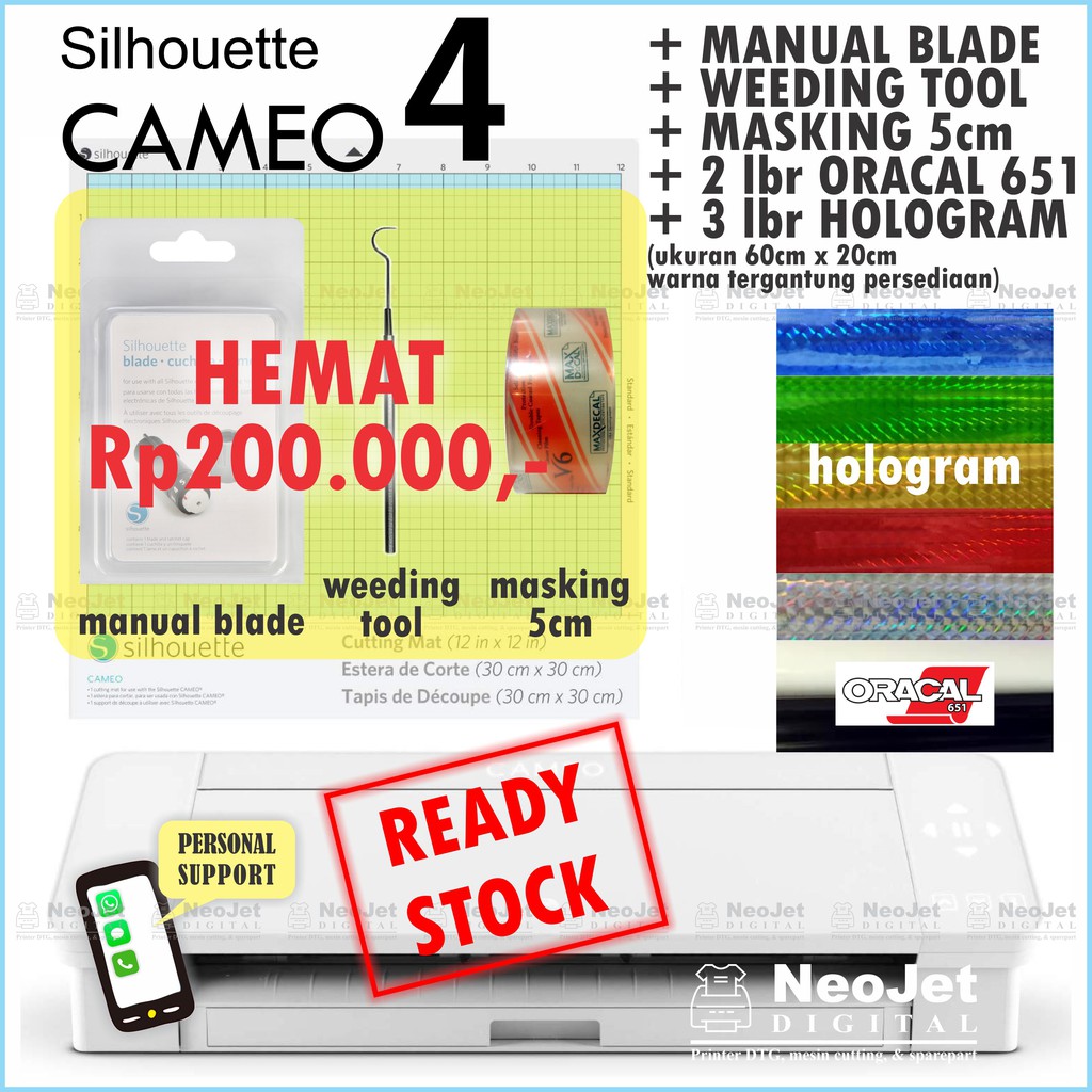 

Paket Usaha Cutting Sticker Balon Cameo 4 Harta Tahta Hologram Holo Oracal Autoblade Alat Cungkil