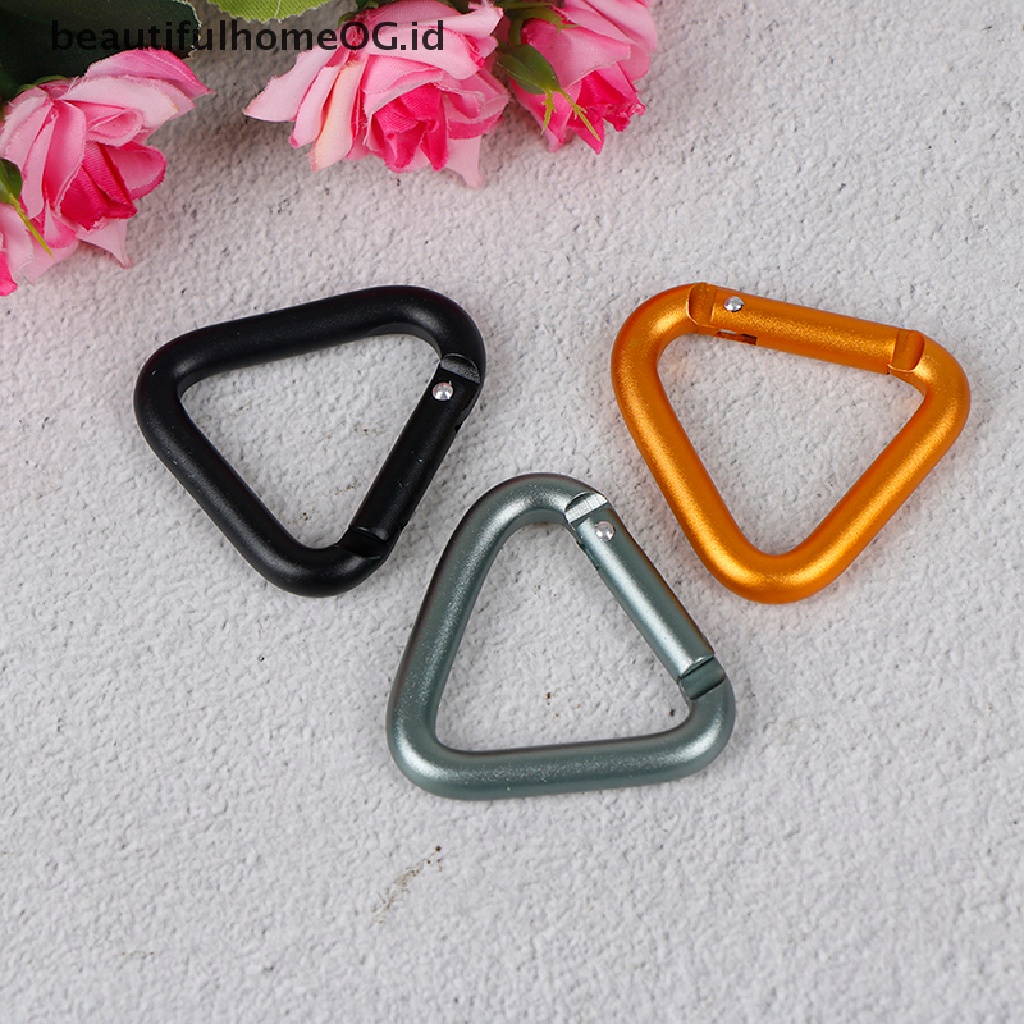 1 Pc Gantungan Kunci Carabiner Bentuk Segitiga Untuk Camping Hiking Outdoor