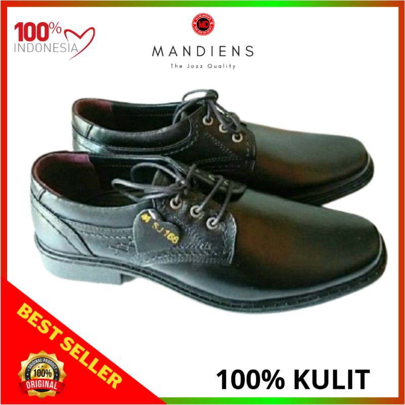 MANDIENS - SJ.266 /SJ.166 Sepatu Pantofel Kulit Asli Original Medali Export Quality