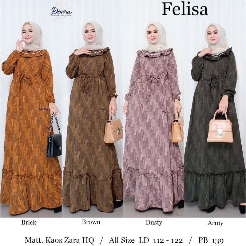 FELISA ASTINA ANDROMEDA ZEPPELIN PINILIH MAXY (GAMIS  RAYON PREMIUM, GAMIS DIANA DENIM)