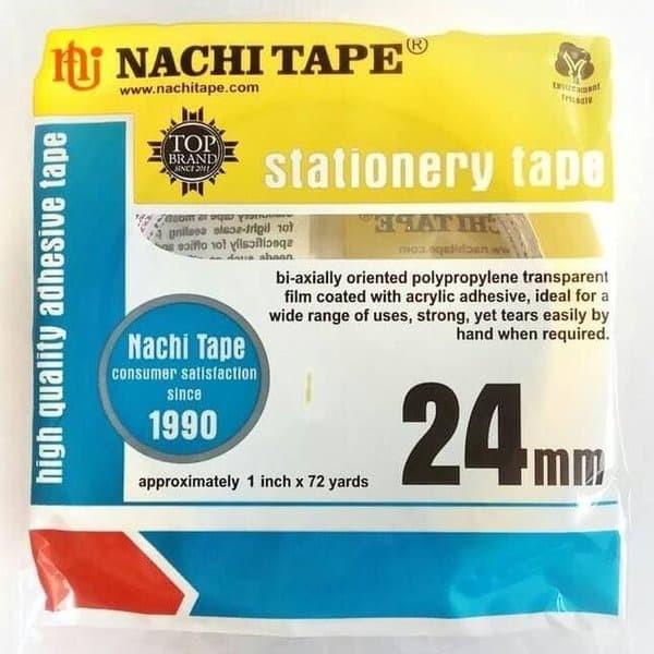 

Isolasi / Selotip Bening 1X72 - Nachi Tape Isi 1 Dus / 72 Pcs