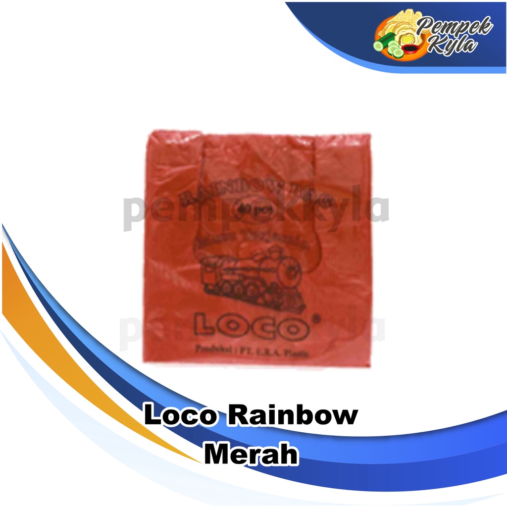 Kantong Plastik Kresek Loco Rainbow 15 x 30 dan 24 x 38 cm (per pack)