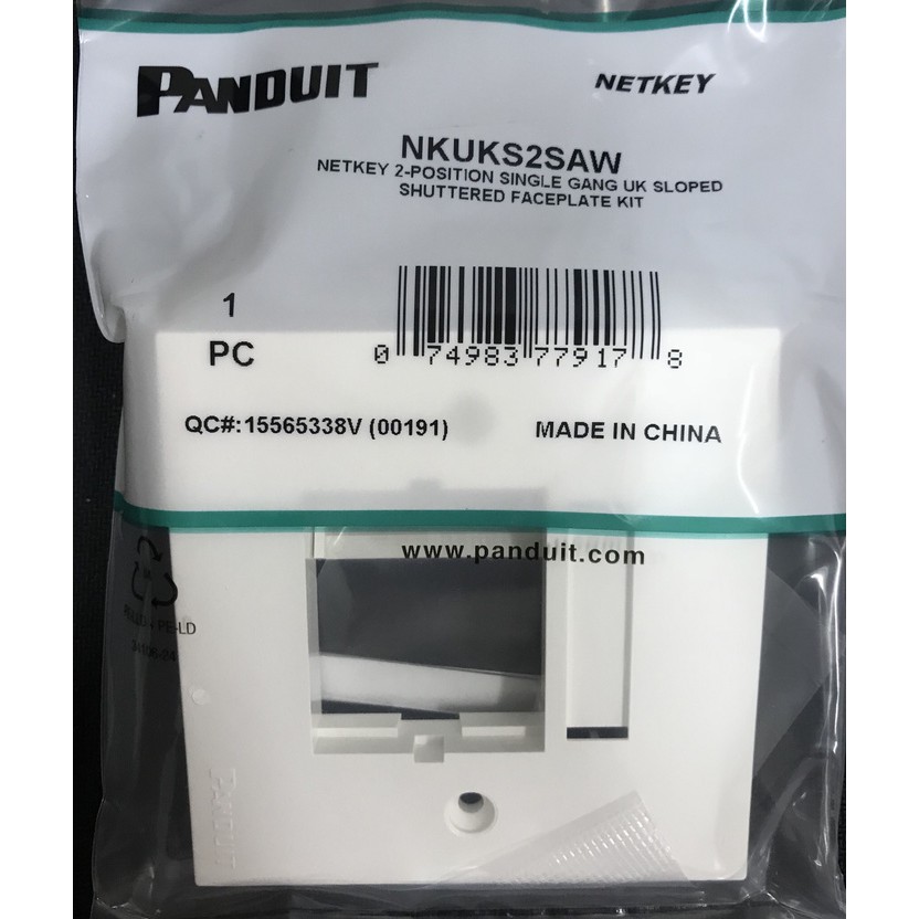 Panduit NETKEY Faceplate 2port NKUKS2SAW