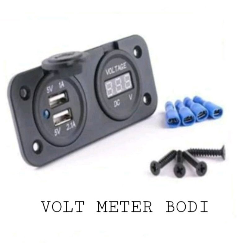 Volmeter/Charger Hp Usb Body Universal Nmax,Pcx,Aerox,Lexi,Mio,Vario,Xmax Dll