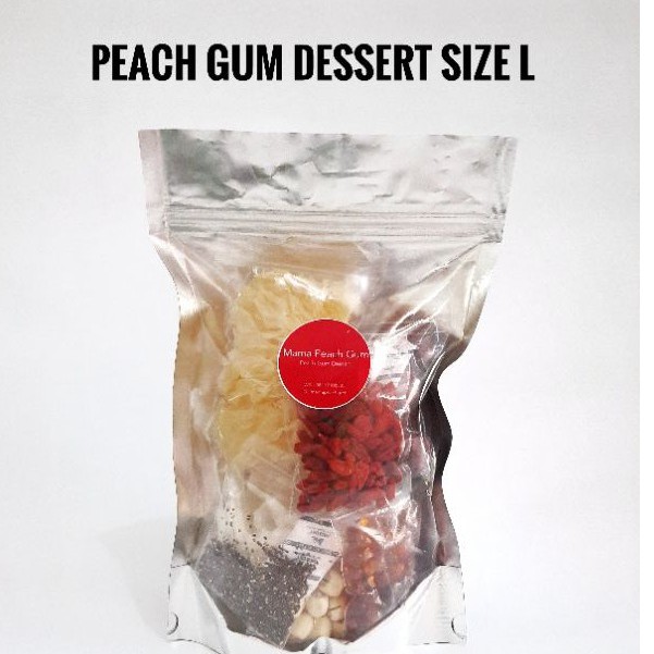 Peach gum Dessert size L SUPER A+ 10mangkok ,setiap pembelian 1pack PGD L FREE spt gbr