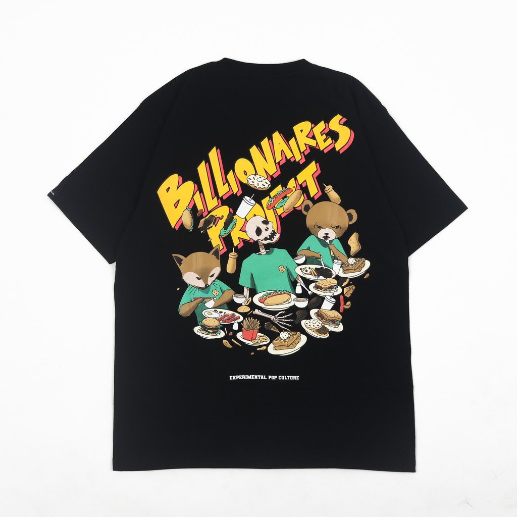 BILLIONAIRES PROJECT T-SHIRT GOD BLESS FEAST BLACK CTRL NEW COLLAB CRACK ORIGINAL BNIB BLNRS BILPRO