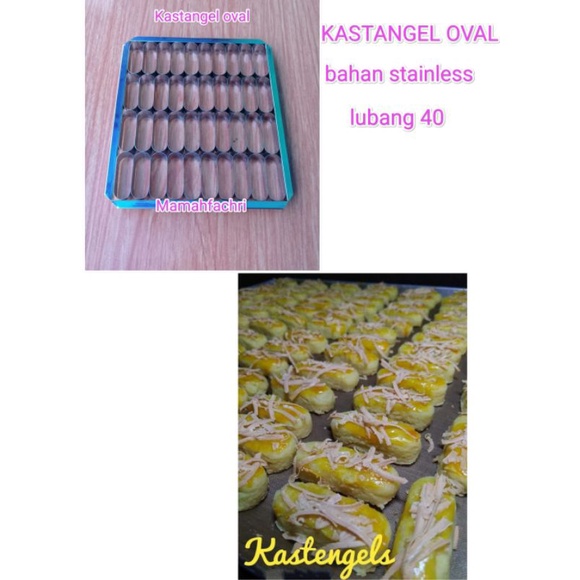 cetakan kastangel oval cetakan kue kering cetakan kue kering bentuk oval lubang 40