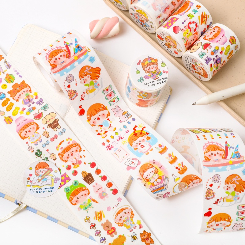 PAOPAO Roll Stiker Quality Washi Karakter Sangat Lucu