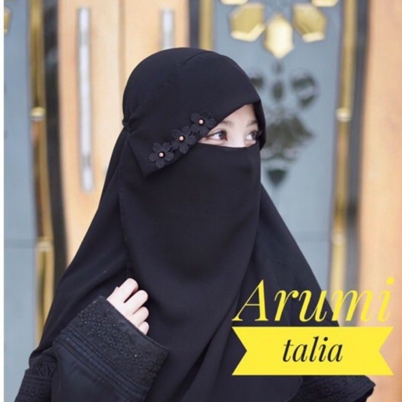 Jual Arumi Talia Niqab Poni Milaya Bunga Cadar Poni Original Indonesia