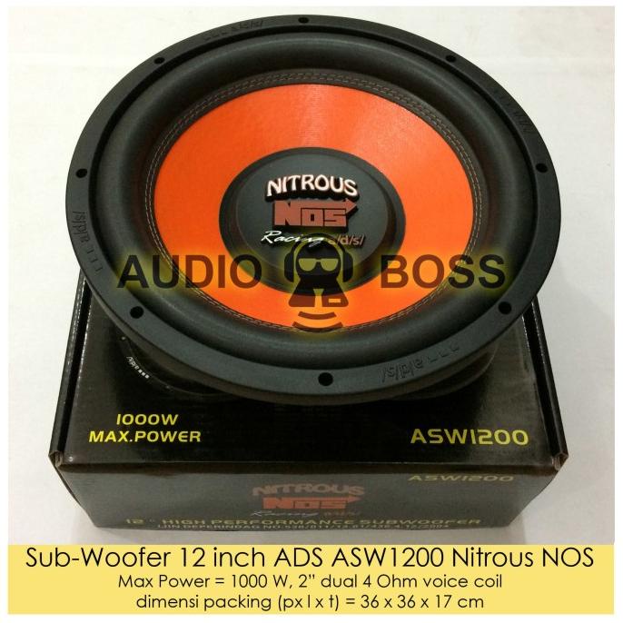 Speaker Subwoofer 12 Inch Ads Asw1200 Nitrous Nos 12" Nitrous Asw 1200