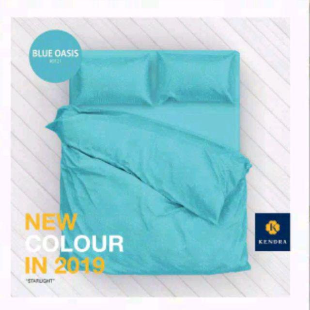Kendra - Bedcover Set 160x200 Queen Tinggi 30 Cm Flat Polos Jacquard Hotel Friamart ( Bed Cover )