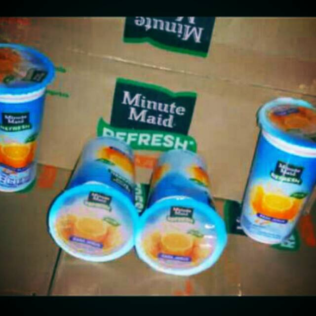 Minute maid refresh yg gelas khusus gojek