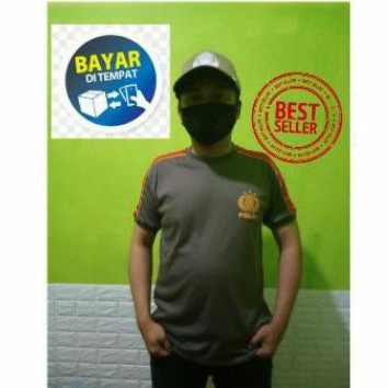 Kaos Polos Polisi - kaos kombinasi