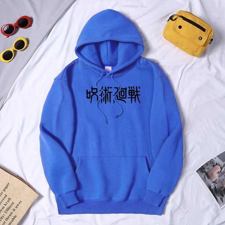 JUJUTSU KAISEN ANIME Jumper Hoodie II Sweater Hoodie Anime II Sweter Oblong Topi Sz M - XL ( Pria &amp; Wanita / Anak &amp; Dewasa )