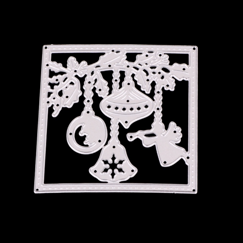 Cetakan Stensil Cutting Dies Motif Liontin Natal Bahan Metal Untuk Scrapbook Craft DIY