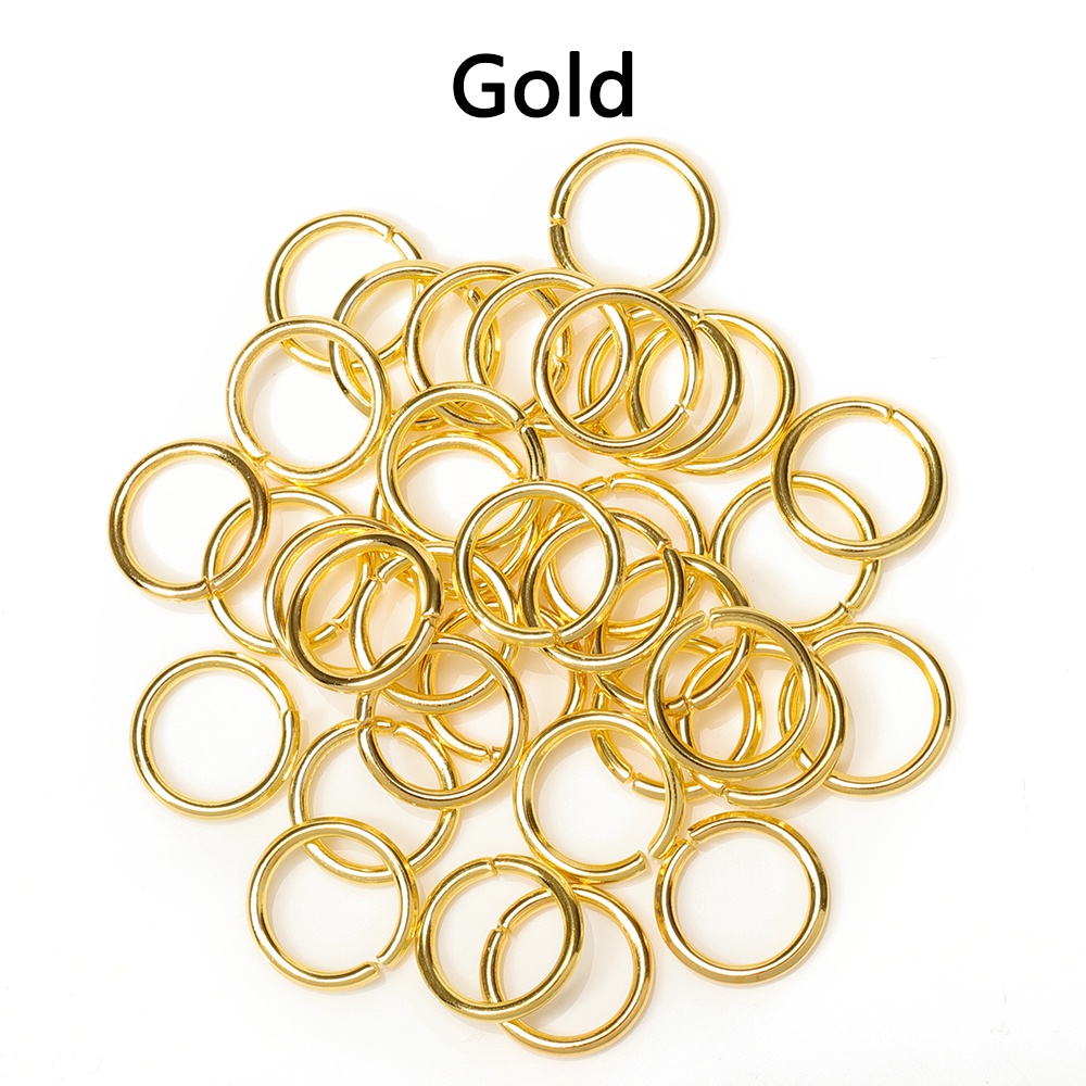 100pcs / lot Konektor Jump Ring Open Circle Untuk Membuat Perhiasan DIY