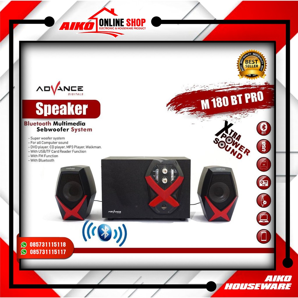 SPEAKER BLUETOOTH ADVANCE M180BT PRO SPEAKER SUBWOOFER