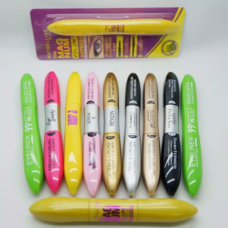 MASCARA EYELINER 2IN1 WATERPROOF  24H