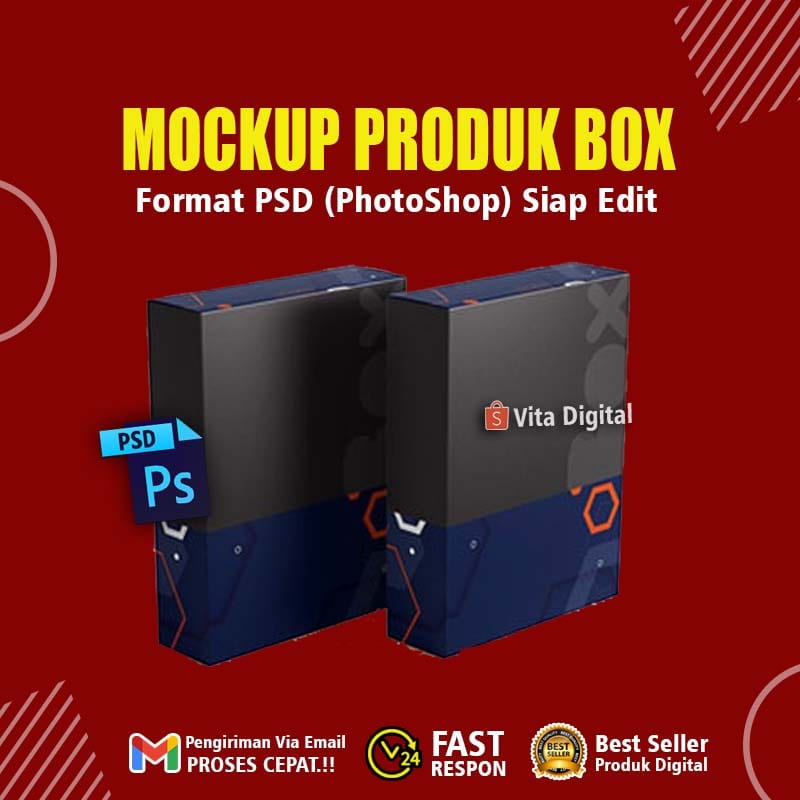 3D Box Design Template Format Psd Photoshop siap edit