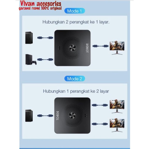 Robot HM103 HDMI Swith And Splitter 2in1 Out 4k