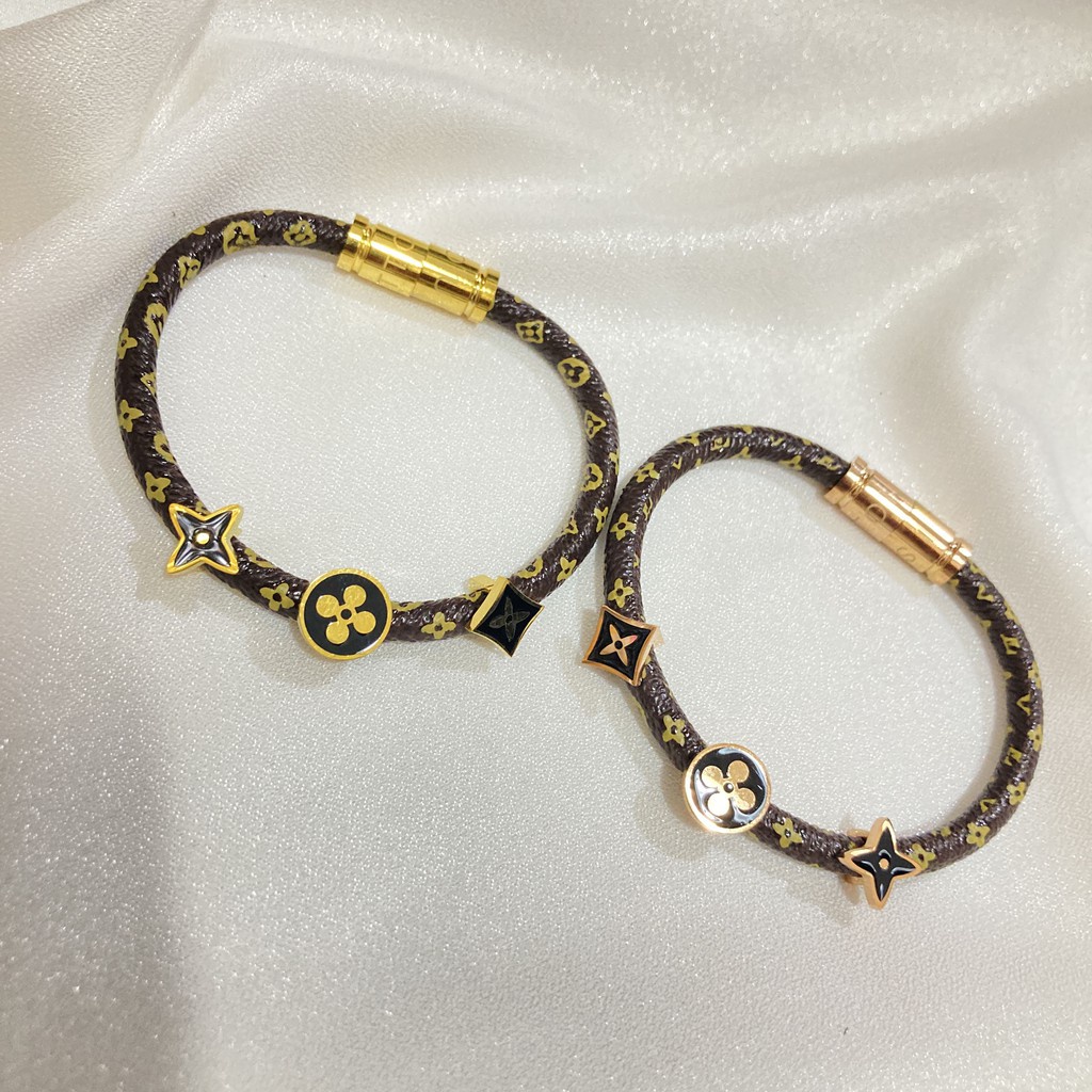 Gelang Tali Kulit Magnet Titanium Branded Wanita