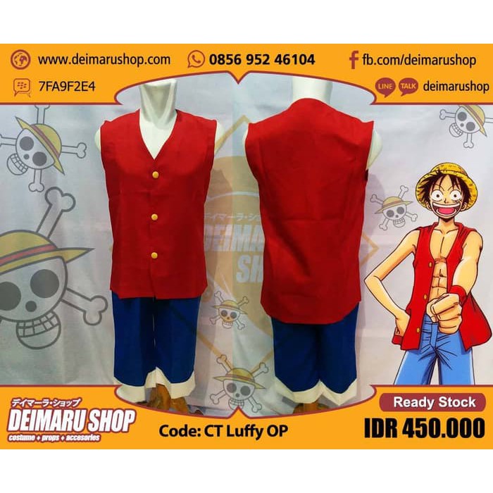 Best Seller [CT LUFFY OP] COSPLAY ANIME MANGA LUFFY ONE PIECE BEFORE TIME SKIP