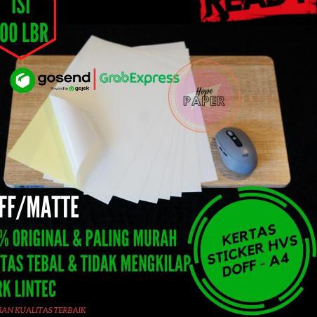 

Diskon!! KODE-288 Kertas Stiker HVS A4 isi 100 lembar / Kertas Sticker HVS / Kertas Stiker Label / K