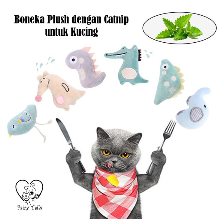 Mainan Kucing Boneka Catnip Bentuk Hewan Dan Kartun Lucu | Catnip Interactive Plush Toys