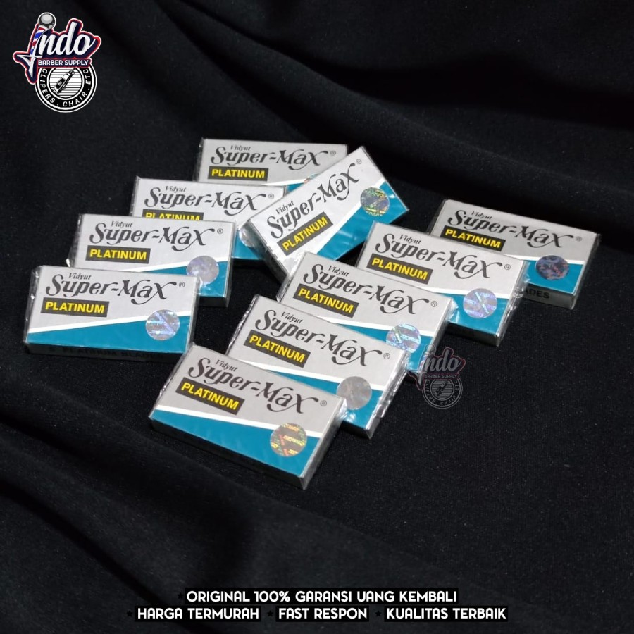 Silet Supermax / Super Max Platinum 10PACK (50 KEPING SILET) untuk Pisau Cukur Isi Ulang