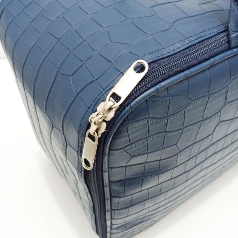 TRAVEL BAG JUMBO PREMIUM TAS KOPER WANITA CROCO DARK BLUE