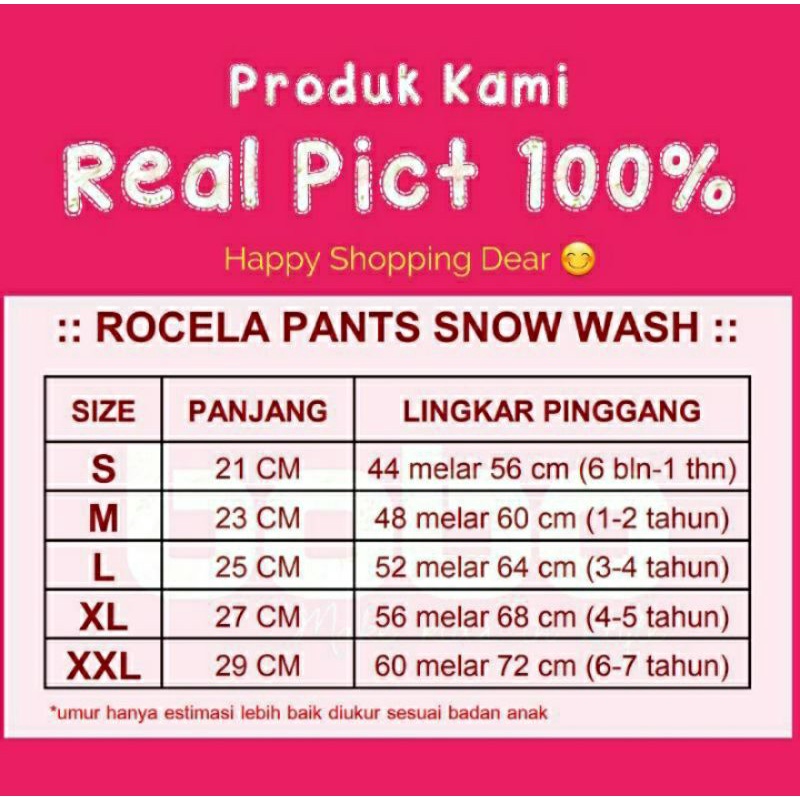 rok celana jeans / rocela anak usia 1 - 7 tahun