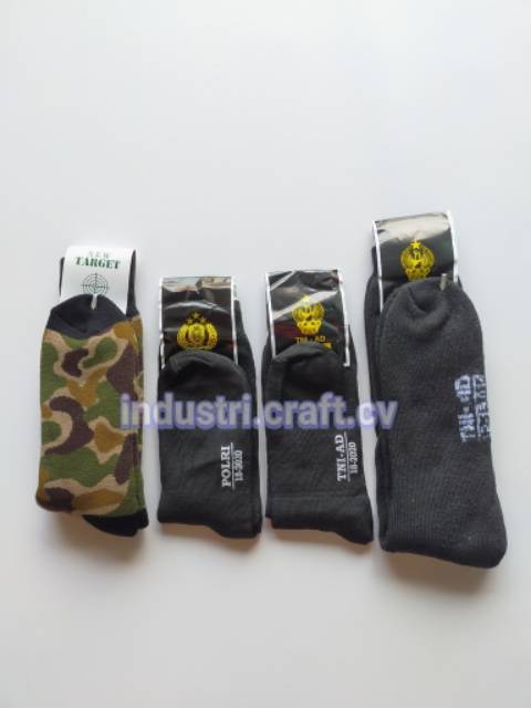 Kaos Kaki PDL dan PDH Tebal / Kaos Kaki Hitam Harian TNI, POLRI SATPAM, SECURITY