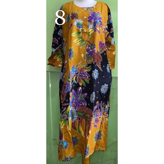 DASTER PENDEK LENGAN 3/4 LD 115CM KENCANA UNGU LABEL BIRU-8