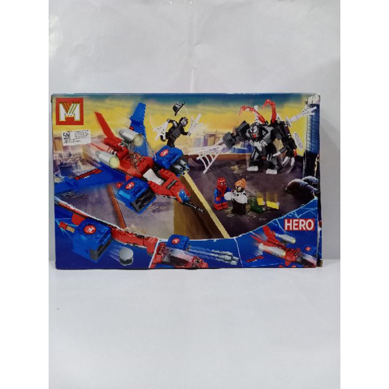 mainan lego spiderman venom super hero pesawat avengers MG 150