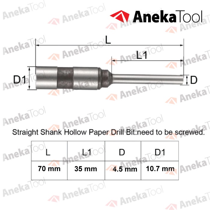 

Wind | Mata Bor Kertas Uchida Uk. 4.0 / 4.5 mm - 4.5 Murah Baru