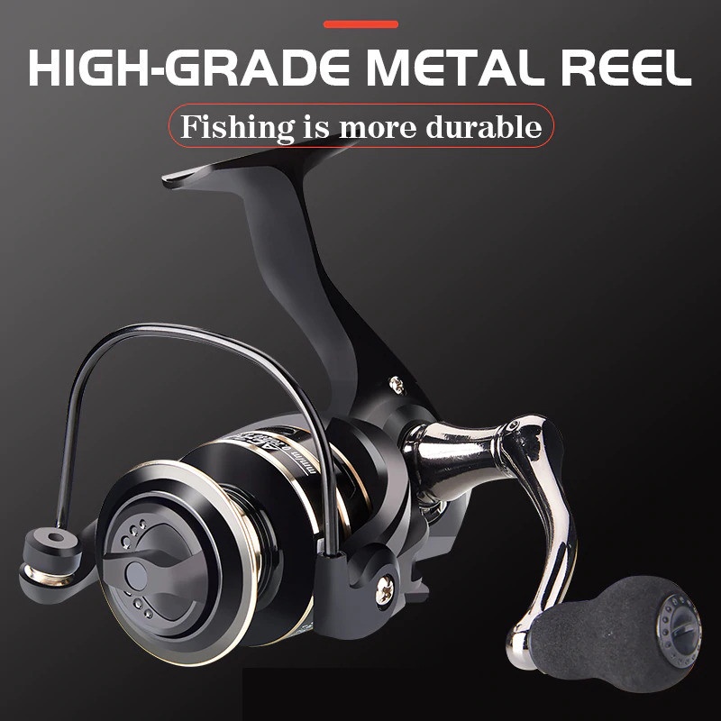 AC2000 Reel Pancing Fishing Reel 5.2:1 Gear Ratio - Black