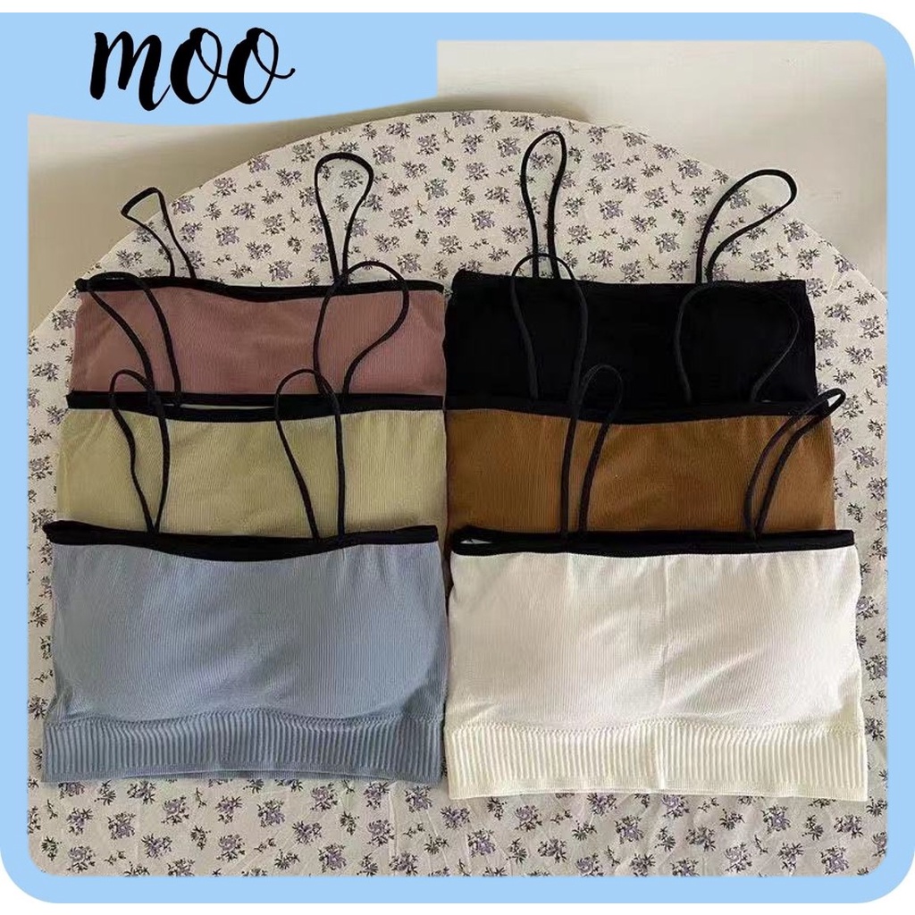 MOO B587 Tanktop bra Kemben Singlet Crop Tali bisa di lepas Pakaian dalam wanita sexy COD