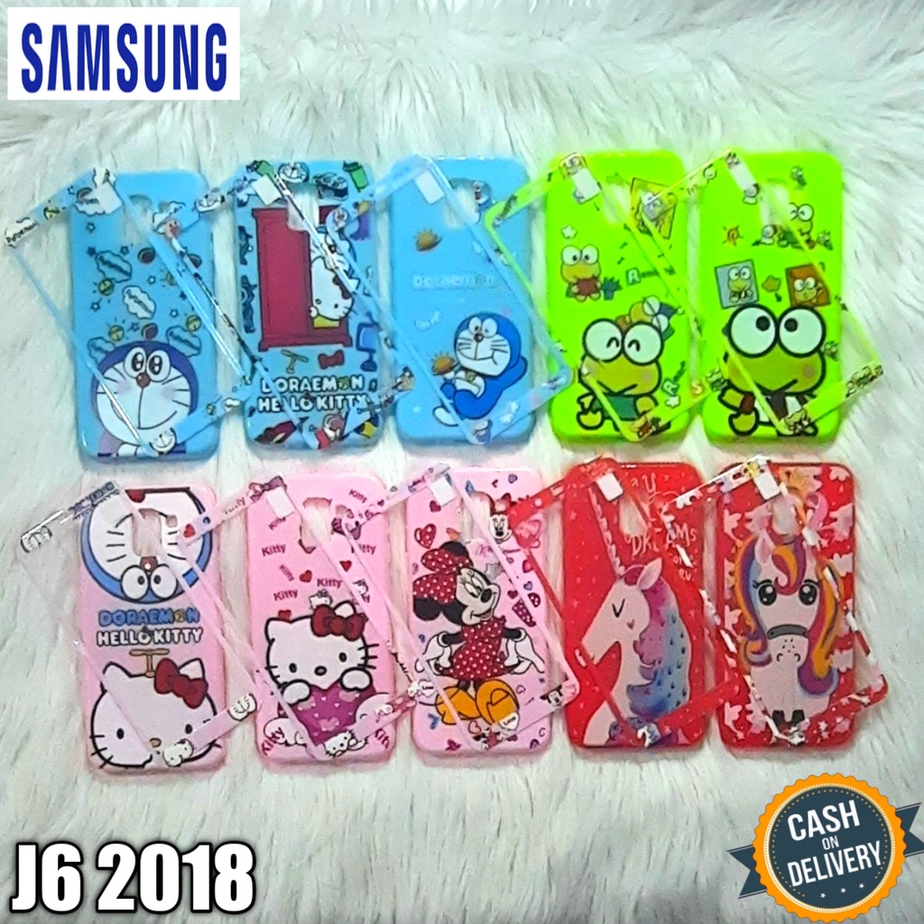 CASE+TEMPERED GLASS SAMSUNG J6 SOFTCASE SOFTSHELL JELLY GLOSSY