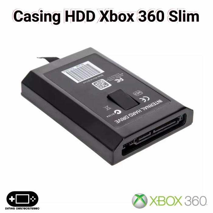 Casing HDD Xbox 360 Slim Dan E Case Hardisk Internal Xbox 360 ORIGINAL Original original