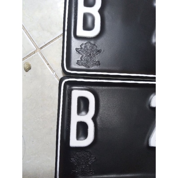 plat nomor mobil LOGO standar Samsat (harga 2plat)